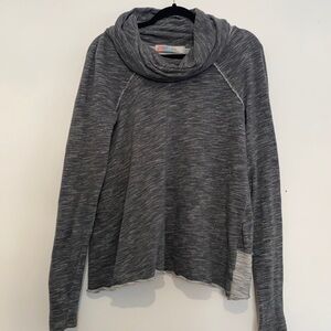 Free People Beach Cocoon Cowl Neck Raw Hem Raglan Pullover Sweater